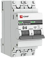 Выключатель автоматический EKF PROxima ВА47-63 2п 6А D 6кА картинка